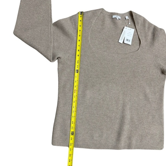 Vince Cashmere Ribbed Square Neck Smokey Quartz Sweater SZ XXL NEW WITH TAGS - Picture 6 of 10